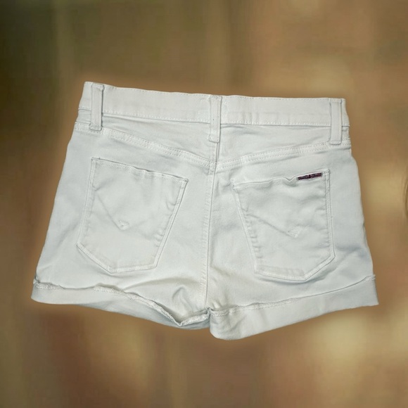Hudson Jeans White ‘Asha’ Mid-Rise Cuffed Denim Shorts Size 26 - Picture 11 of 13